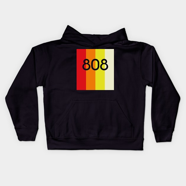 TR-808 STRIPES & FONT #4 Kids Hoodie by RickTurner